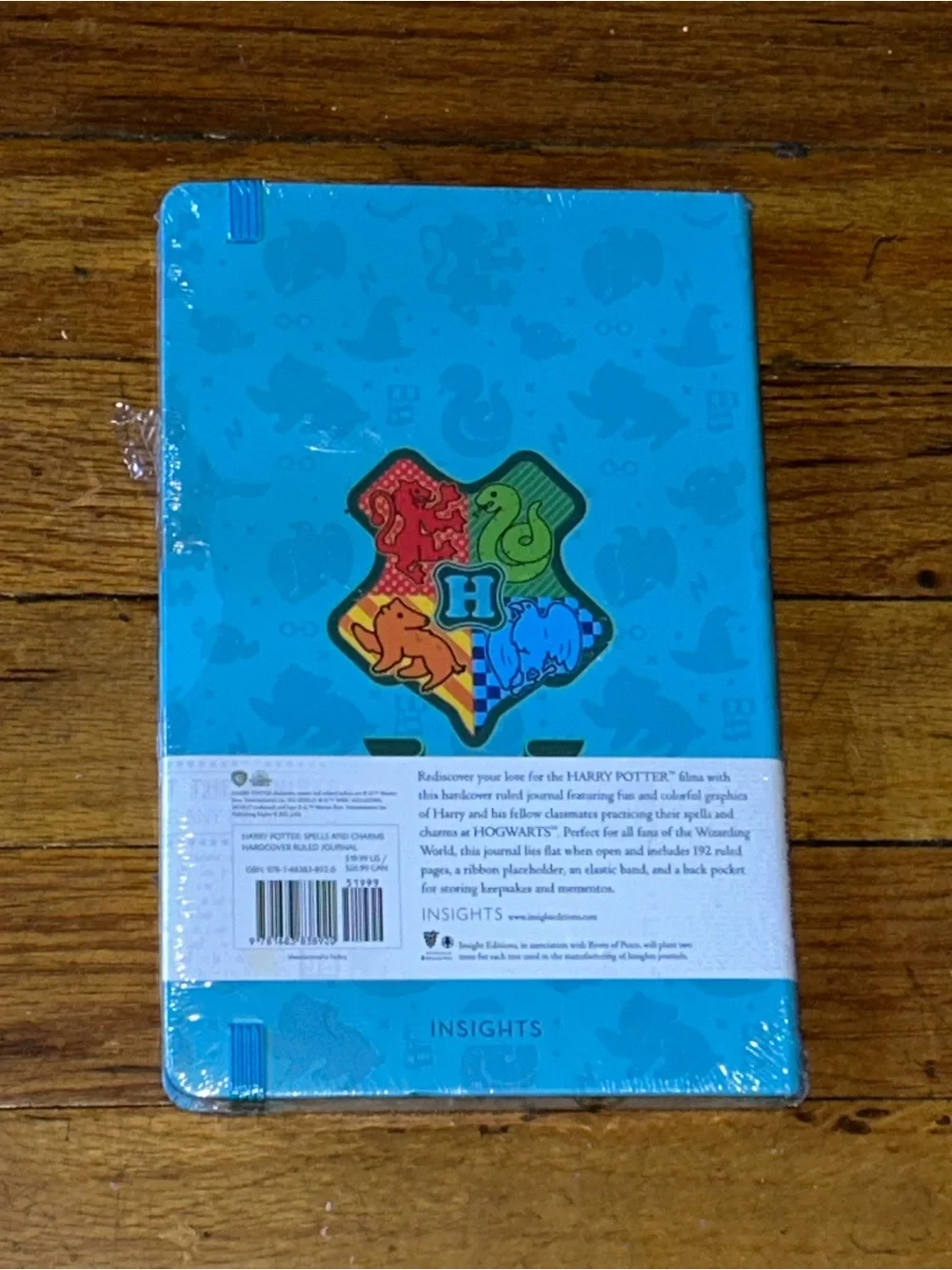 Harry Potter Spells & Charms Elastic Journal – Bright Blue